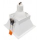 Foco empotrar Cuadrado Konica 102x102mm, para Lámpara GU10/MR16, Blanco ó Negro